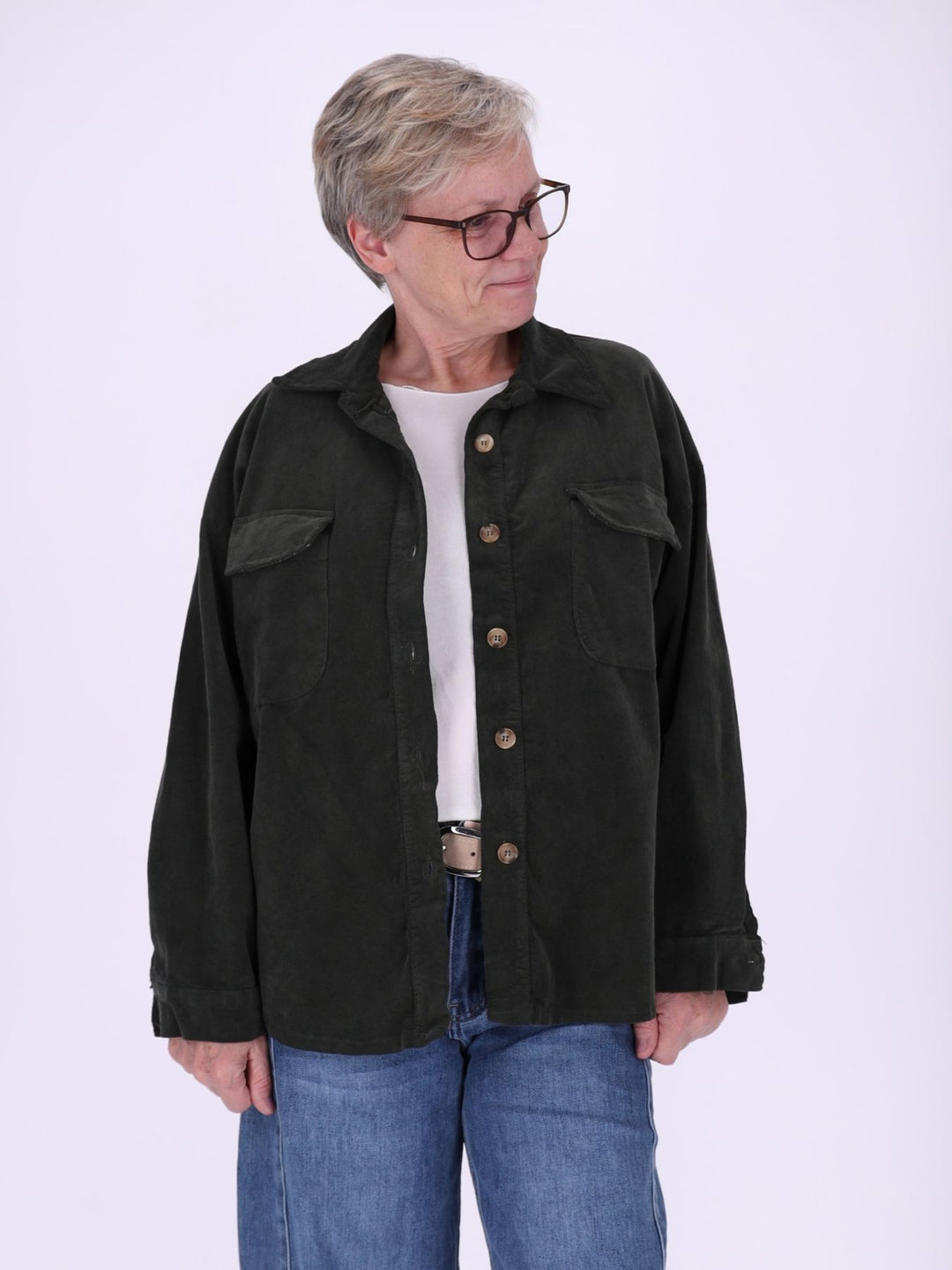 Cord-Overshirt Karofutter
