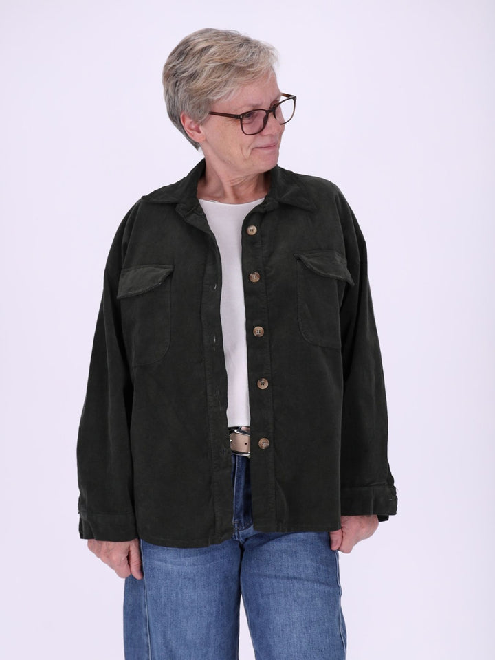 Cord-Overshirt Karofutter