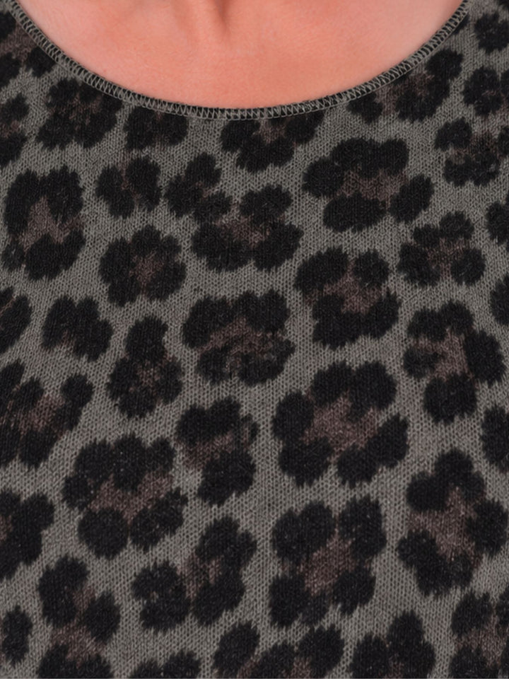 Shirt Damen Feinstrick AOP Leo