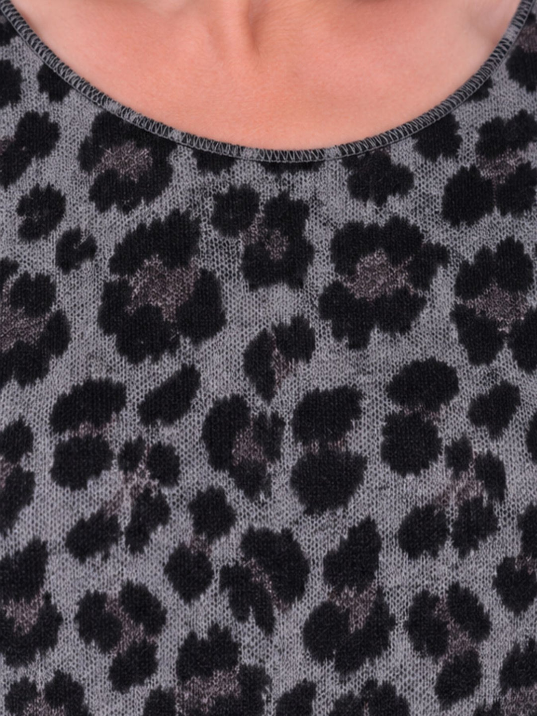 Shirt Damen Feinstrick AOP Leo