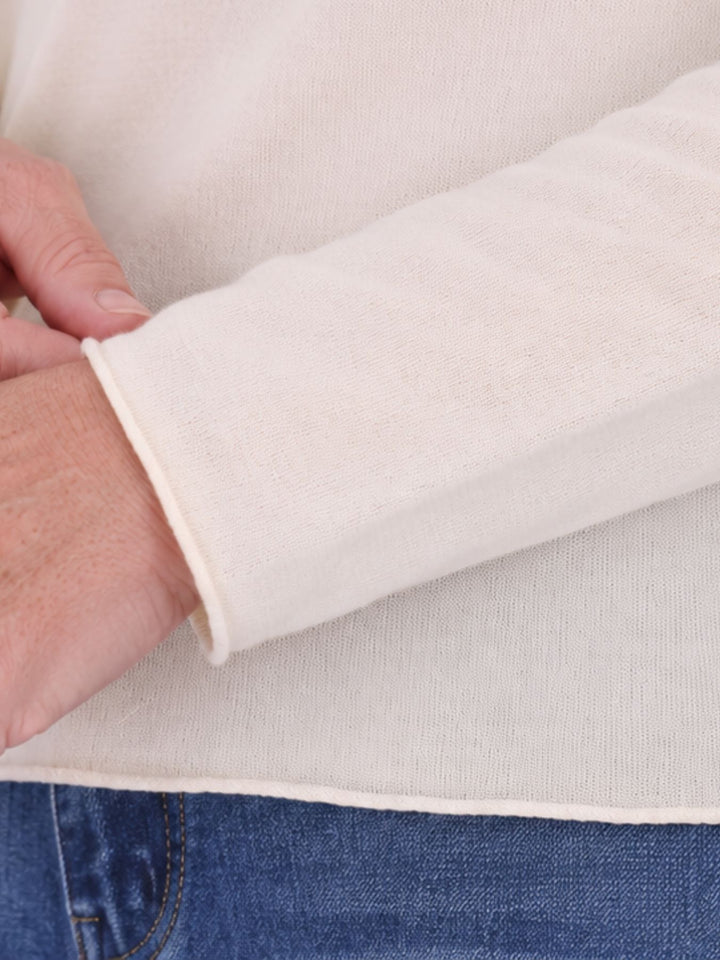 Shirt Damen Rundhals Feinstrick