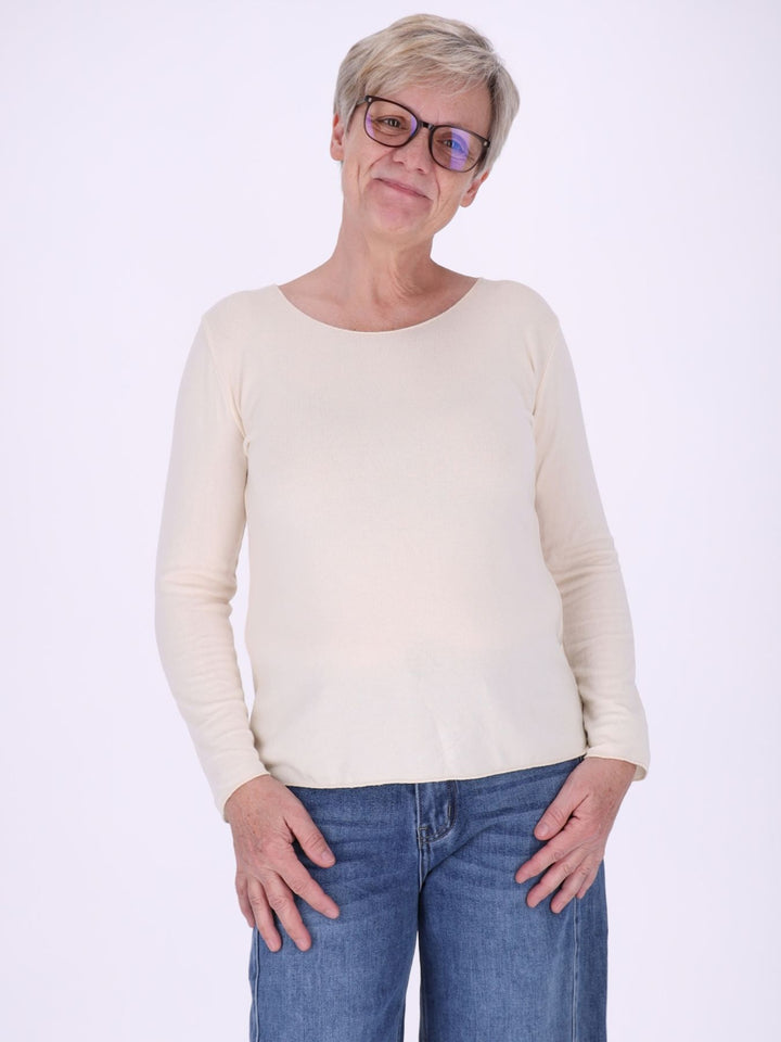 Shirt Damen Rundhals Feinstrick