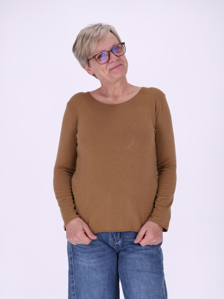 Shirt Damen Rundhals Feinstrick