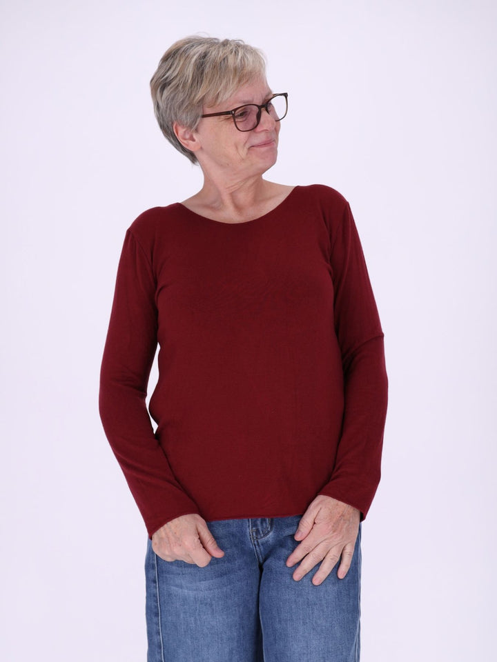 Shirt Damen Rundhals Feinstrick