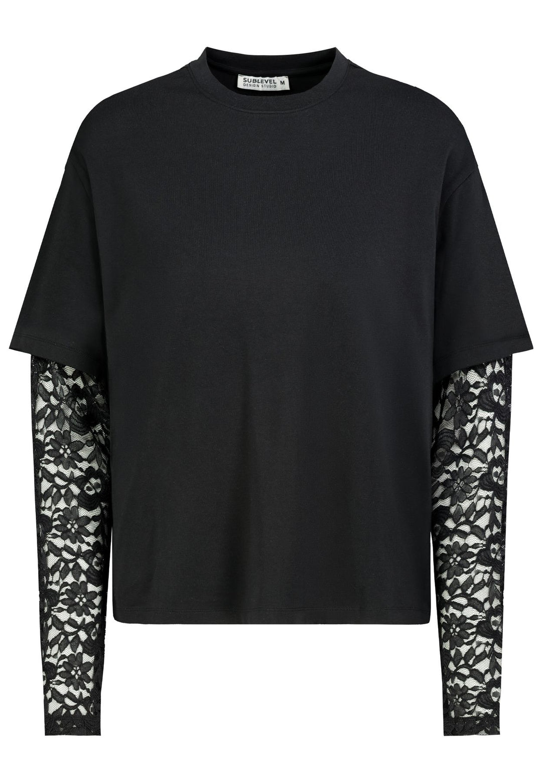 Shirt Damen Spitzenärmel