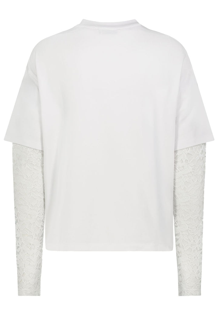 Shirt Damen Spitzenärmel