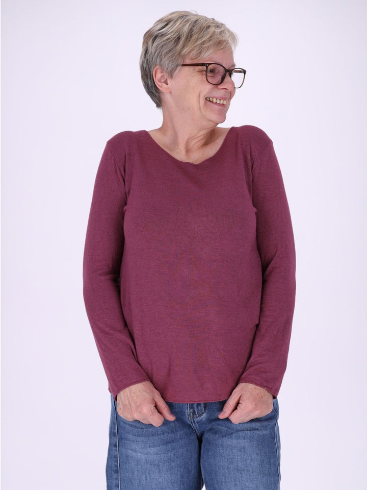 Shirt Damen Rundhals Feinstrick