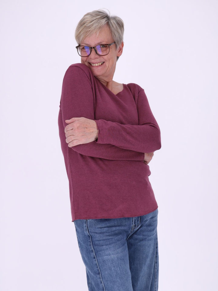 Shirt Damen Rundhals Feinstrick