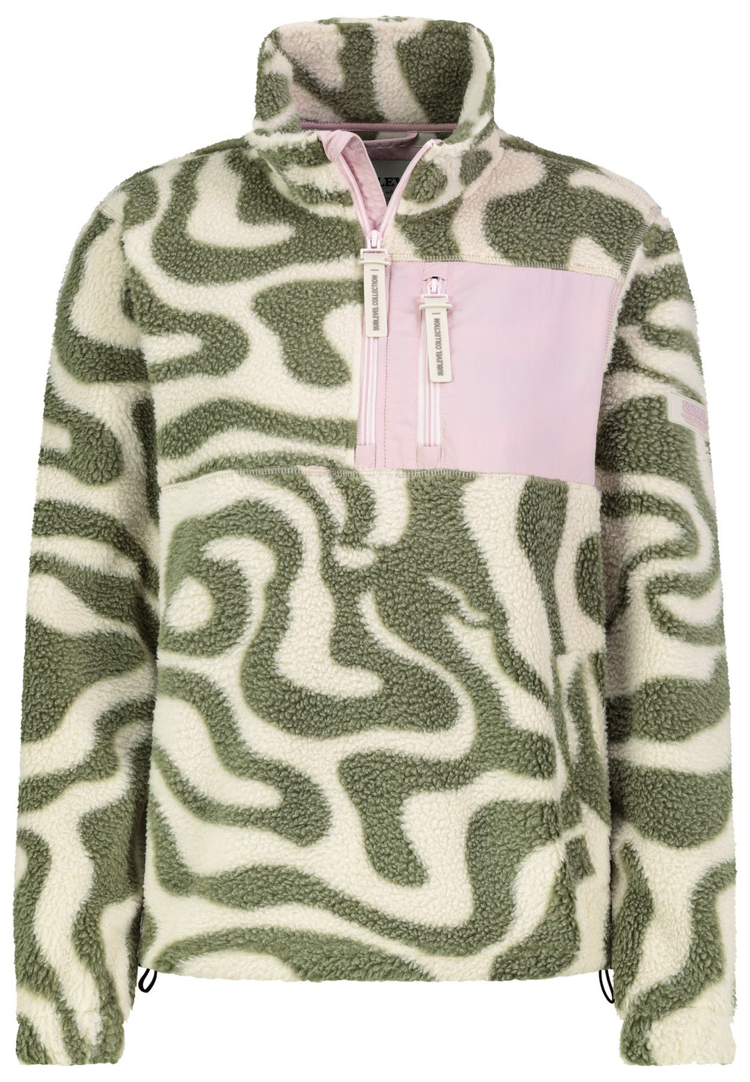 Fleecepulli Damen Brusttasche