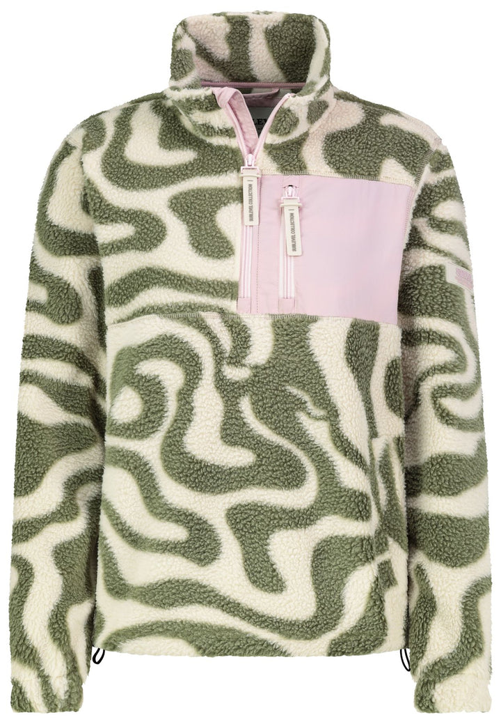 Fleecepulli Damen Brusttasche
