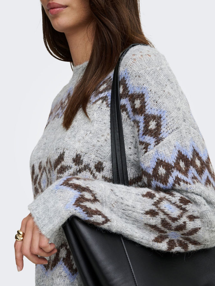 ONLSTOCKHOLM LS FAIR ISLE O-NECK KN