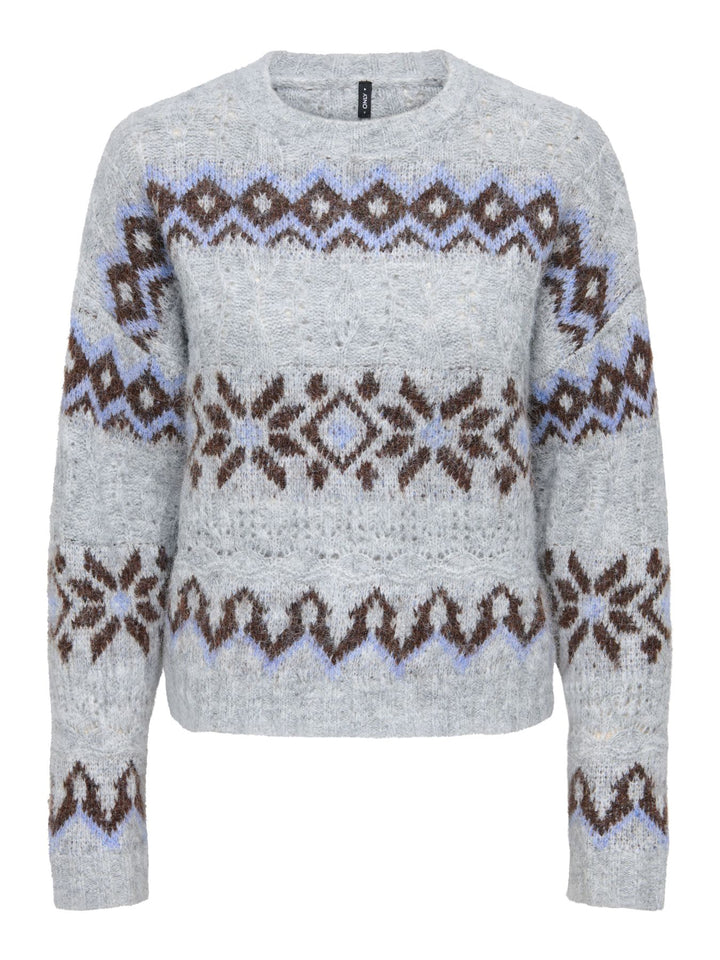 ONLSTOCKHOLM LS FAIR ISLE O-NECK KN