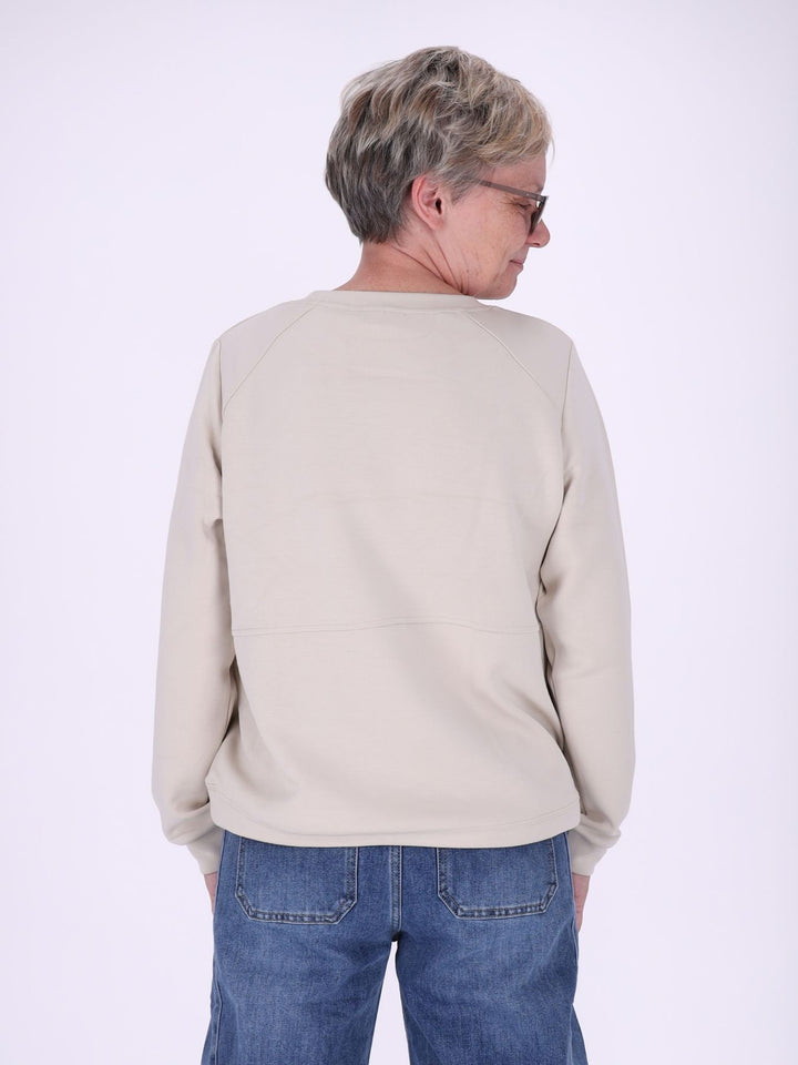 Beiges Sweatshirt Damen „Sunshine“ – lässiger Statement-Look