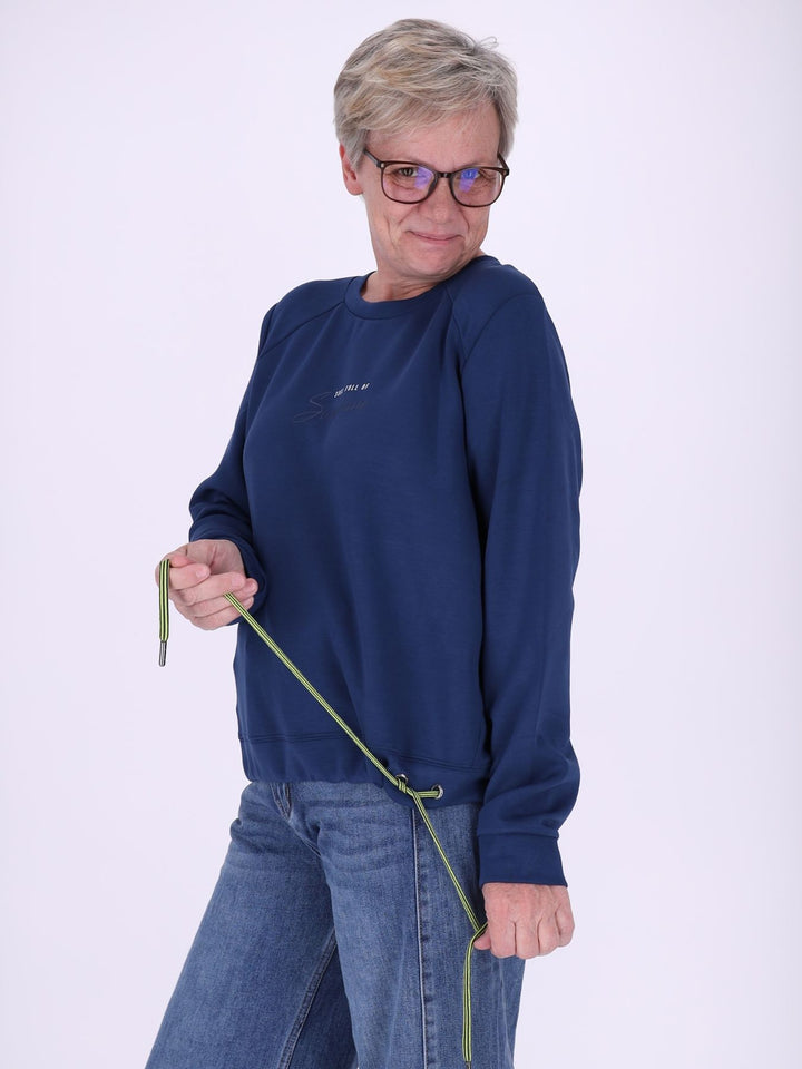 Blaues Sweatshirt Damen „Sunshine“ – lässiger Statement-Look