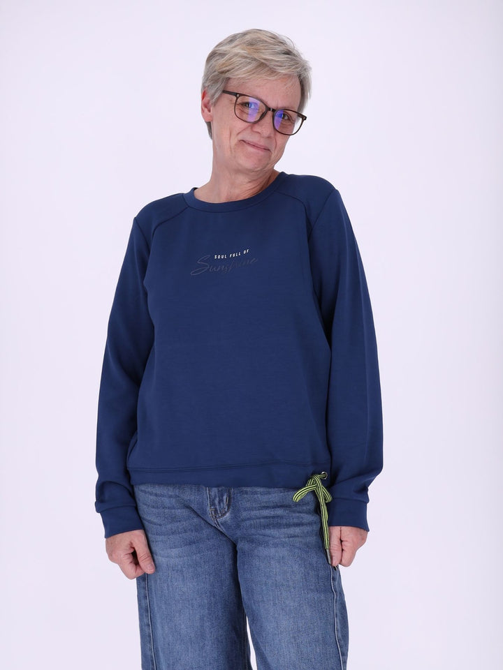 Blaues Sweatshirt Damen „Sunshine“ – lässiger Statement-Look