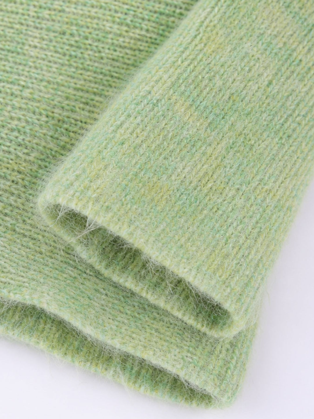 Kuscheliger Strickpullover Damen mit 3/4-Arm – Hellgrün