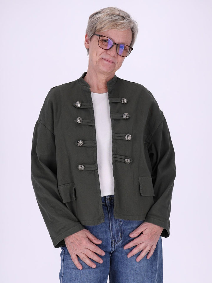 Damen Military Jacket aus Denim – lässig, modern & detailverliebt