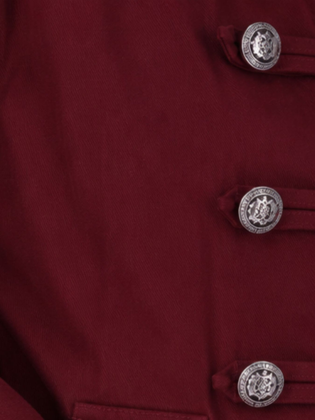 Rote Damen Military Jacket aus Denim – modern & ausdrucksstark