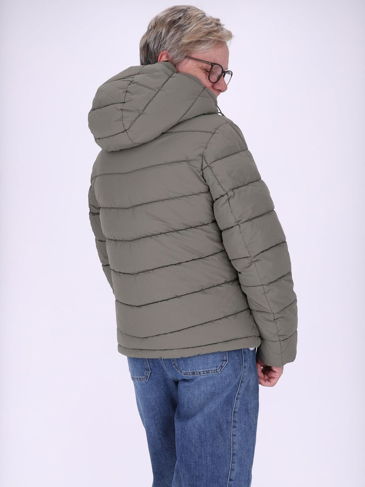 Grüne Damen Steppjacke mit Fake-Fur-Futter & recyceltem Polyamid – kuschelig, modern & vielseitig