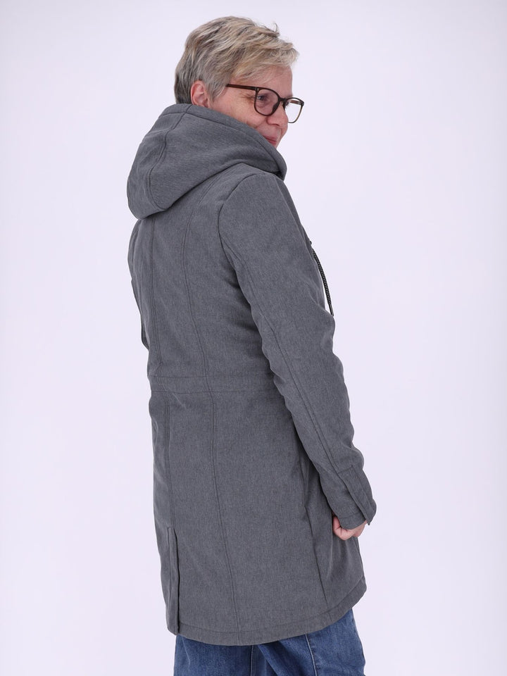 Graue Damen Activewear Softshelljacke – wasserabweisend, windabweisend & atmungsaktiv
