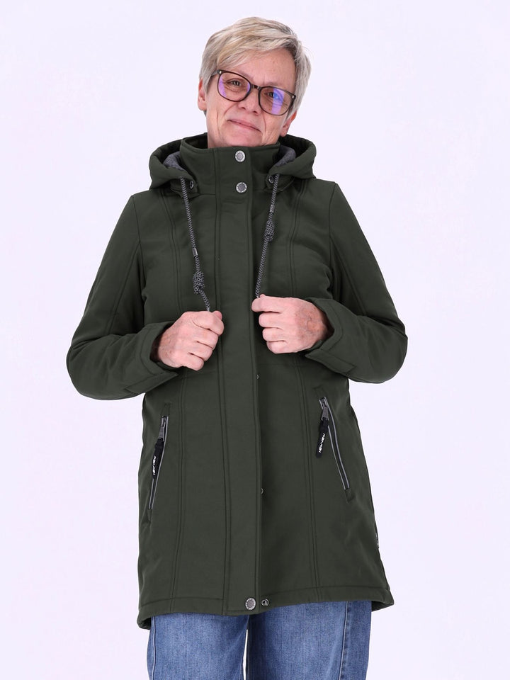 Grüne Damen Activewear Softshelljacke – wasserabweisend, windabweisend & atmungsaktiv