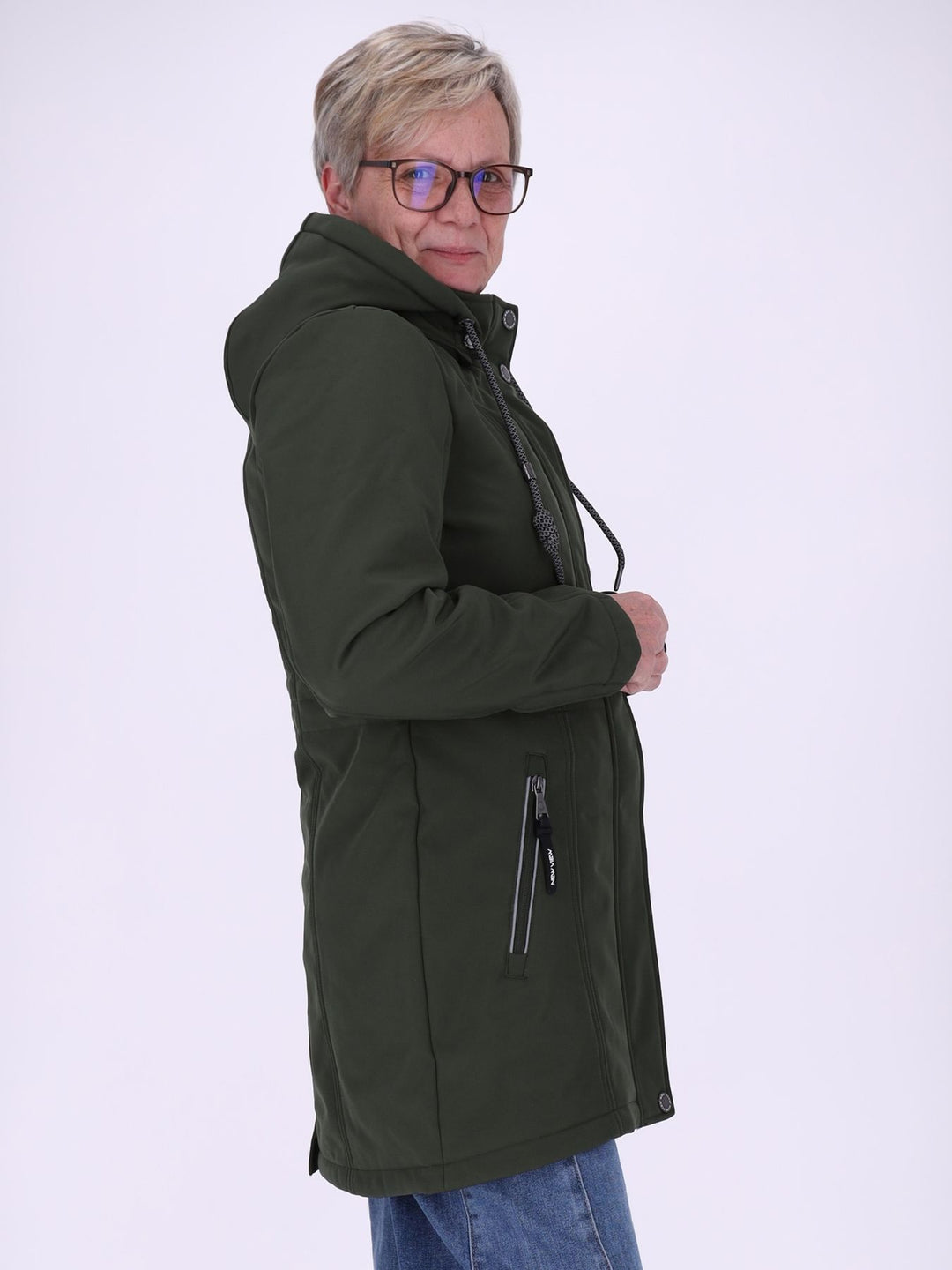 Grüne Damen Activewear Softshelljacke – wasserabweisend, windabweisend & atmungsaktiv