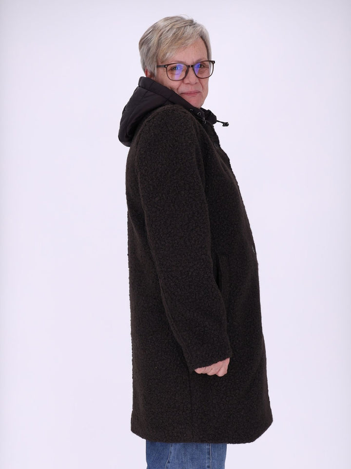Boucle Mantel Damen Stepp abtrennbar