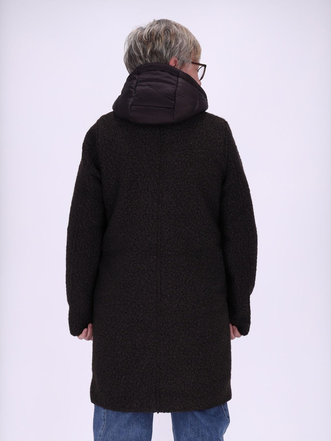 Boucle Mantel Damen Stepp abtrennbar