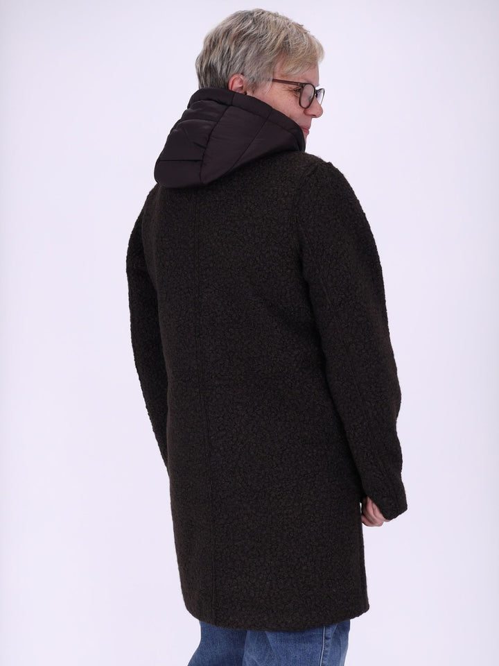Boucle Mantel Damen Stepp abtrennbar