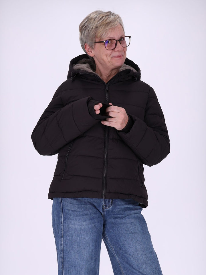 Steppjacke Damen Fake Fur Futter