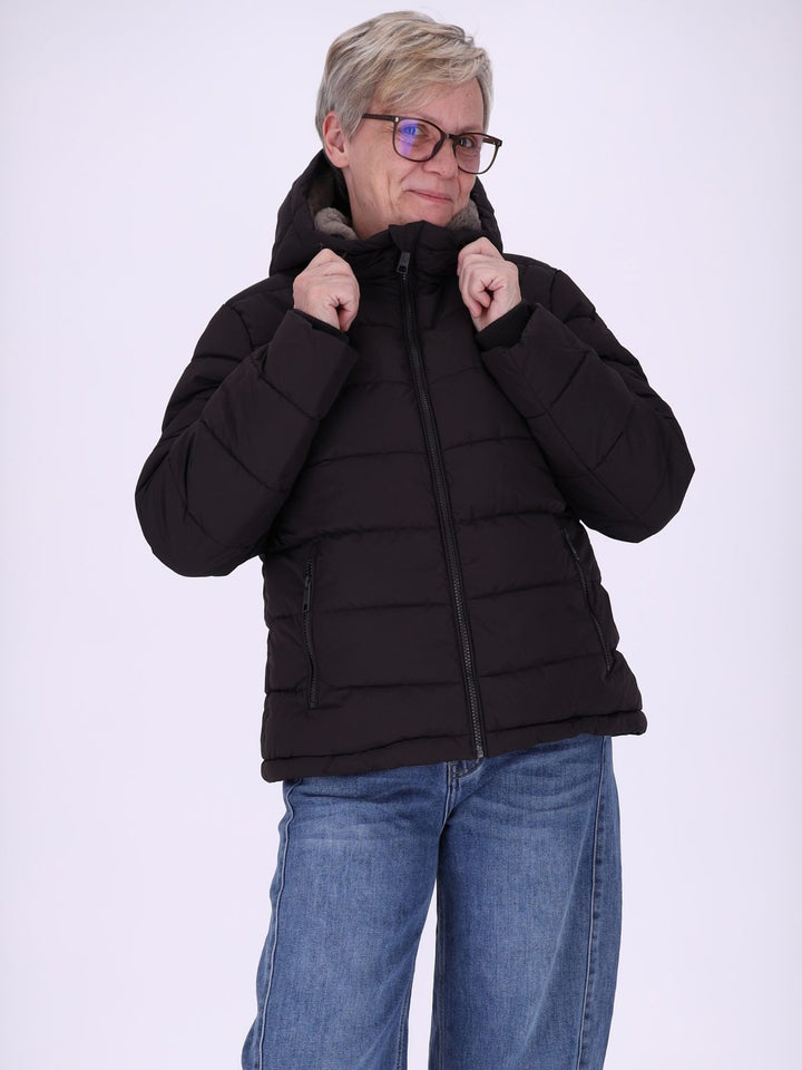 Steppjacke Damen Fake Fur Futter