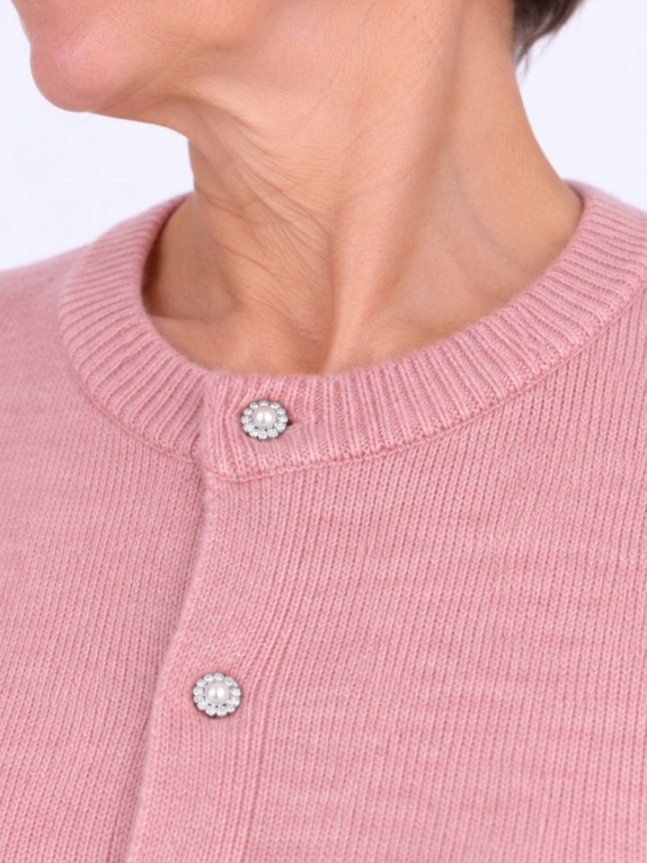 Strickjacke Damen Strassknöpfe