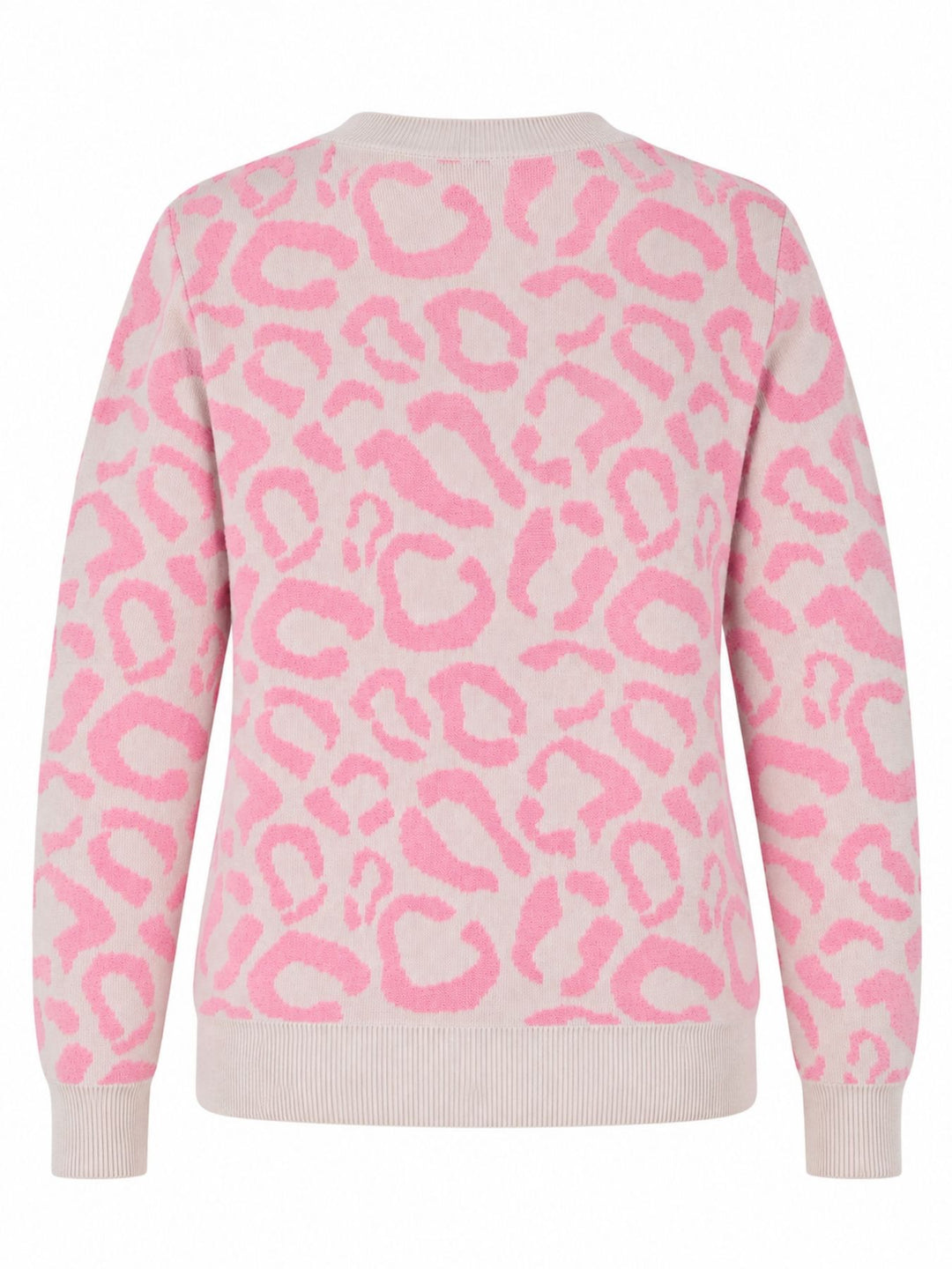 Damen Strickpullover mit Leo-Muster in Pink – weich, feminin & modern
