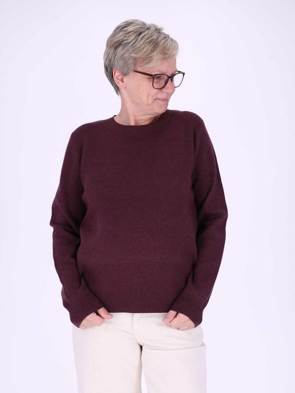 Damen Strickpullover Nadja in Rot – weich, elegant & vielseitig kombinierbar