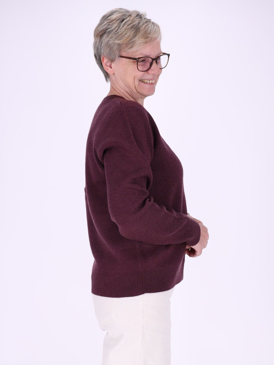 Damen Strickpullover Nadja in Rot – weich, elegant & vielseitig kombinierbar
