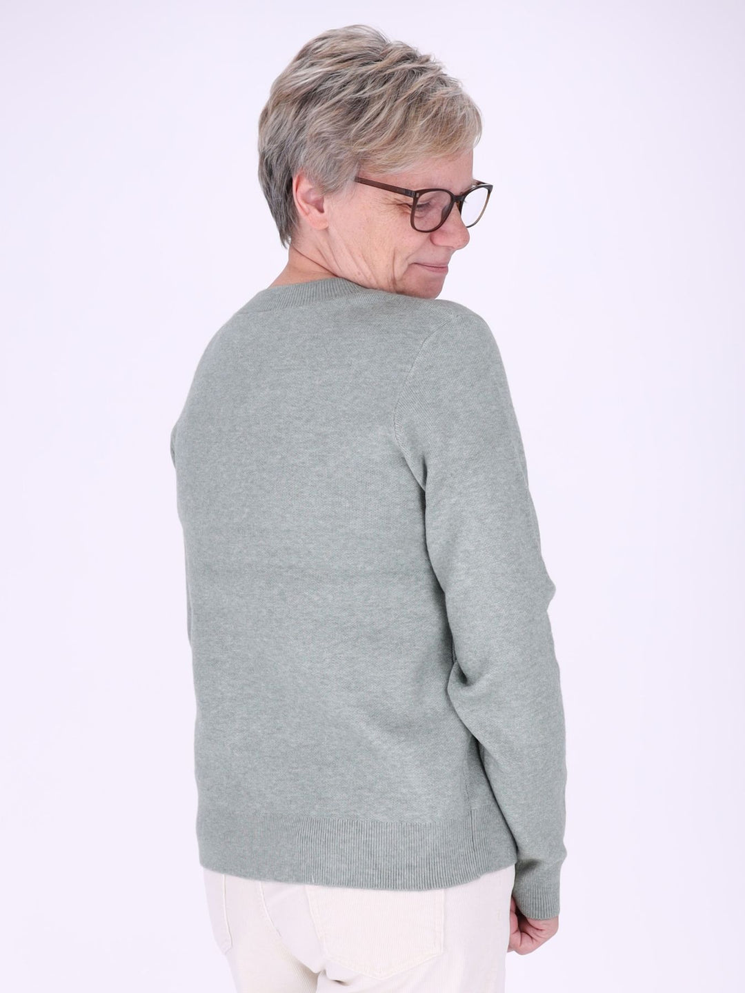 Damen Strickpullover Nadja in Laurel Wreath Grün – weich, zeitlos & elegant