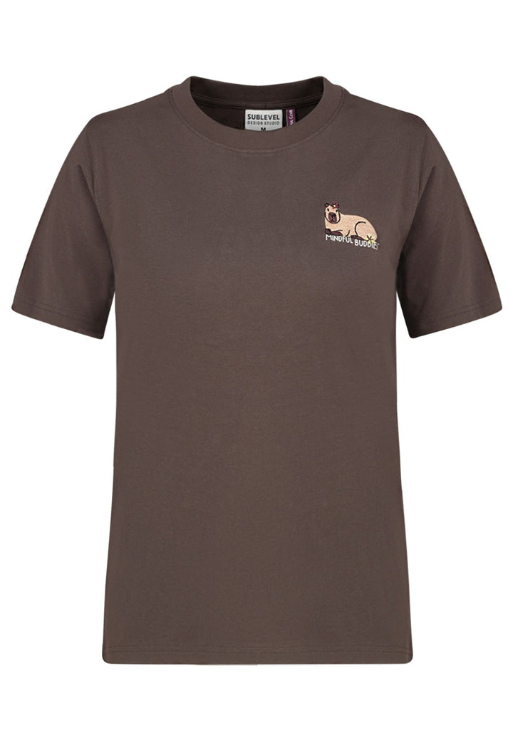 T-Shirt Damen Capybara Stickerei