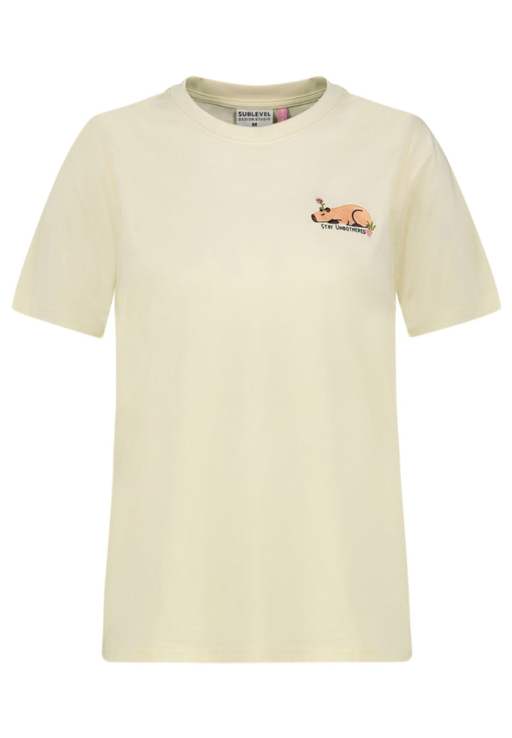 T-Shirt Damen Capybara Stickerei
