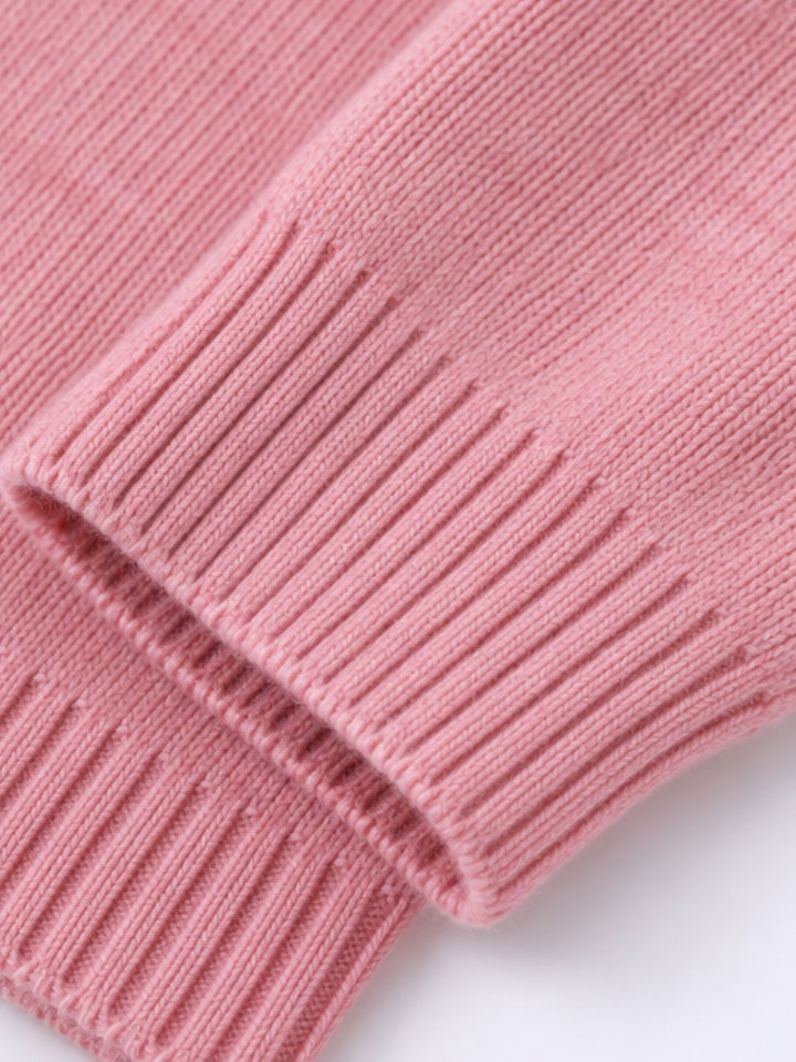 Damen Strickpullover mit Schriftzug in Rosa – weich, feminin & modern
