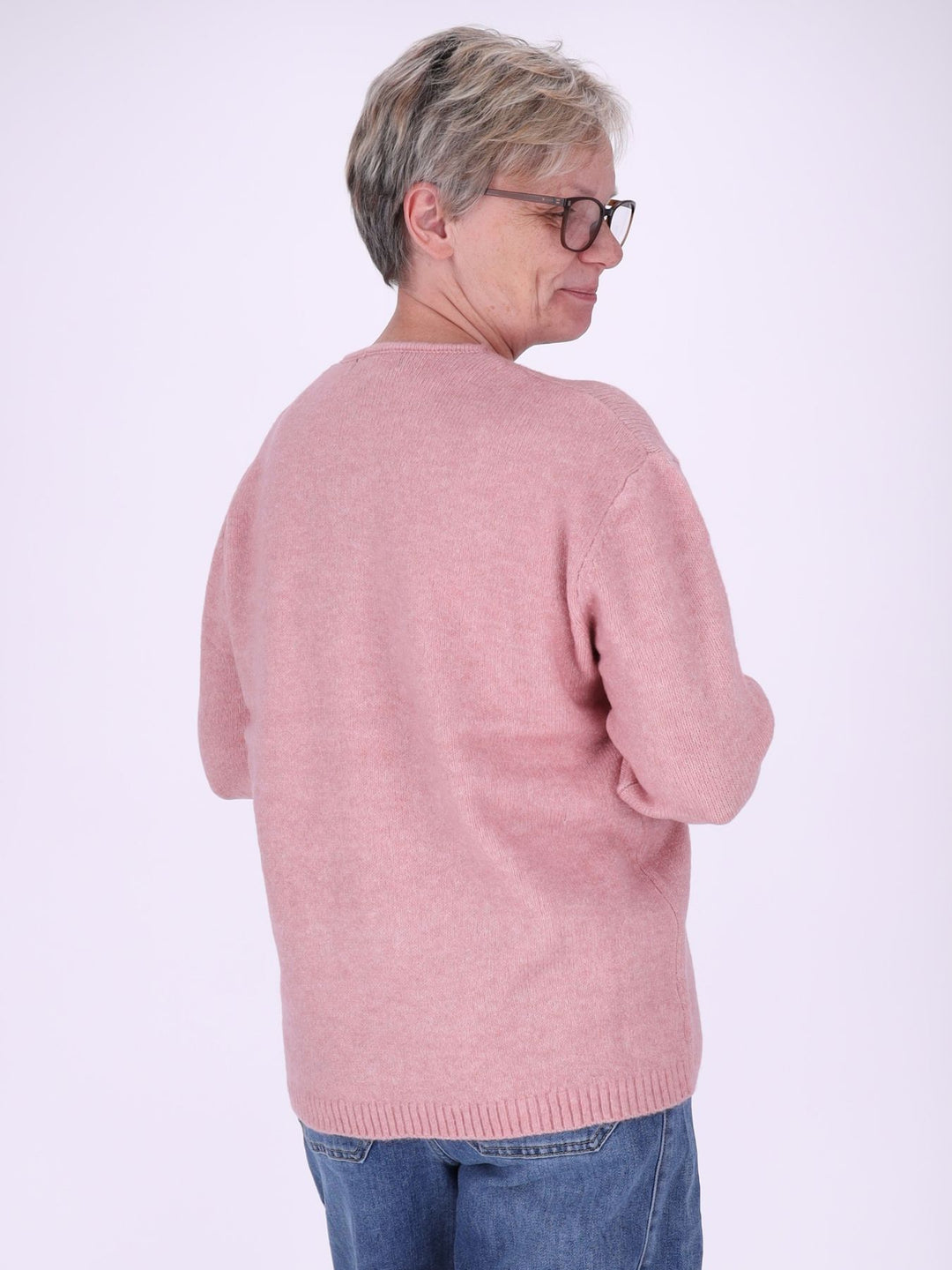 Damen Strickpullover mit Schriftzug in Rosa – weich, feminin & modern