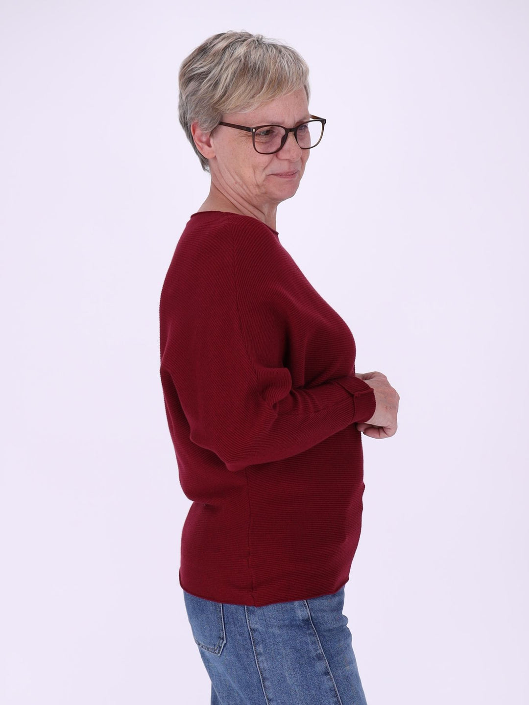 Strickpullover Damen Fledermaus Arme