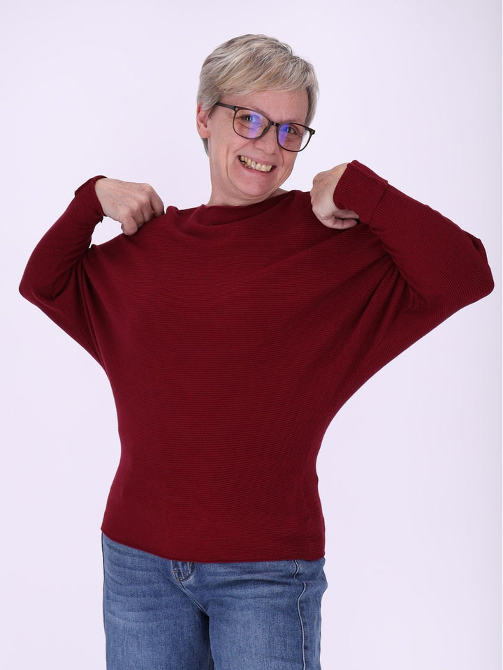 Strickpullover Damen Fledermaus Arme