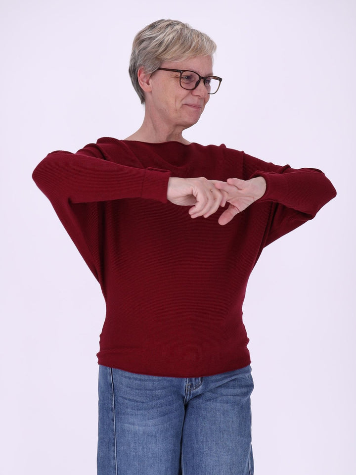 Strickpullover Damen Fledermaus Arme