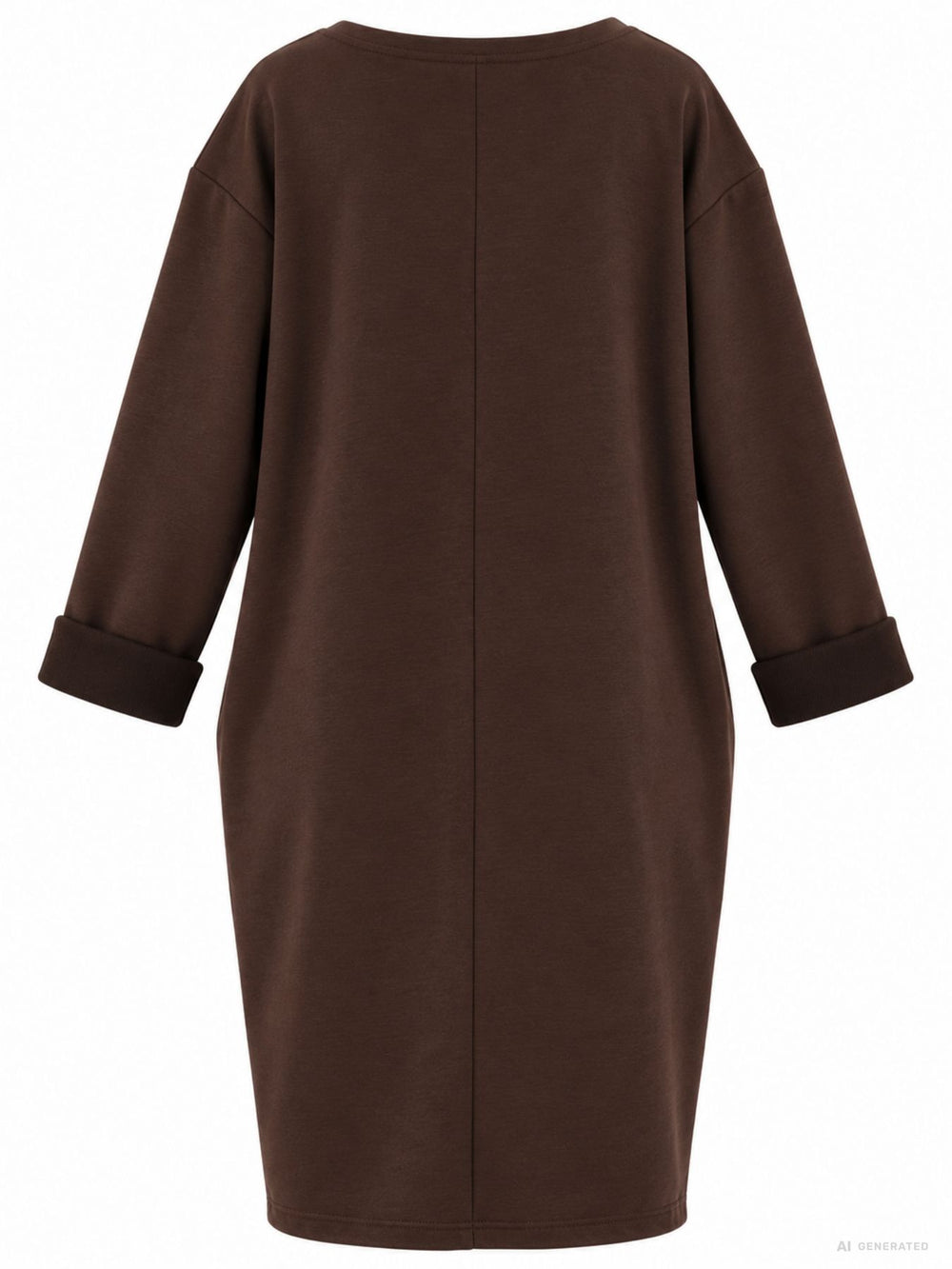 Kleid Damen Langarm Seitentaschen