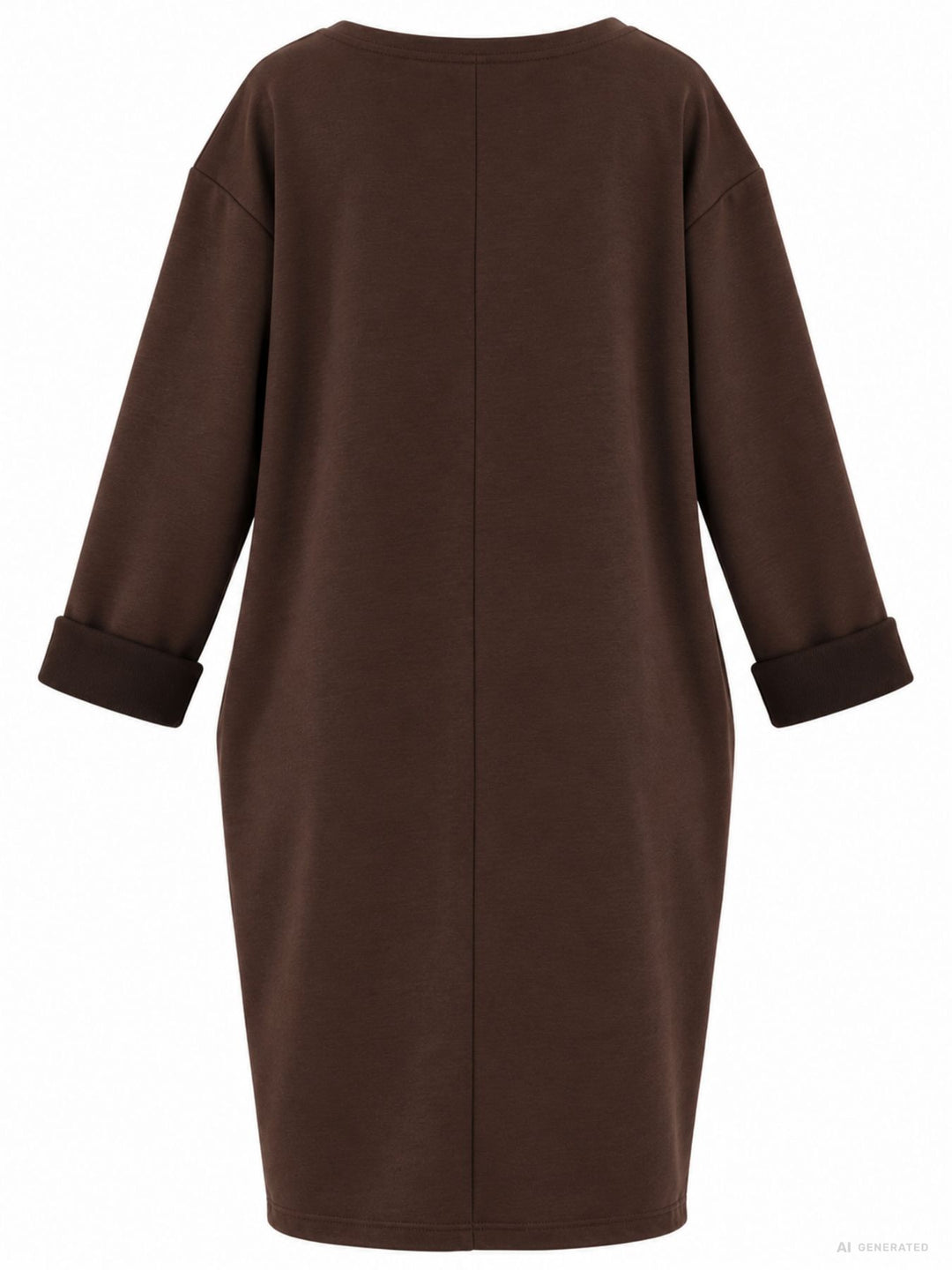 Kleid Damen Langarm Seitentaschen