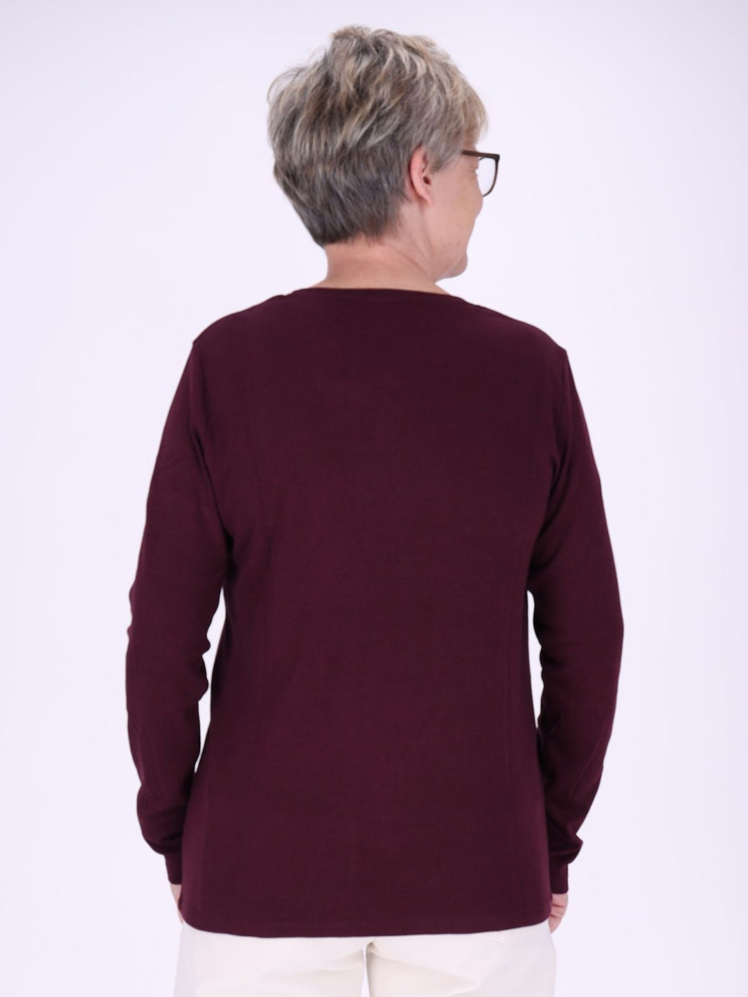 Rundhalsshirt Damen Langarm aus 100 % Baumwolle – Winetasting