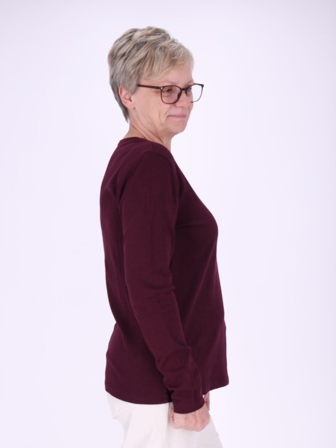 Rundhalsshirt Damen Langarm aus 100 % Baumwolle – Winetasting