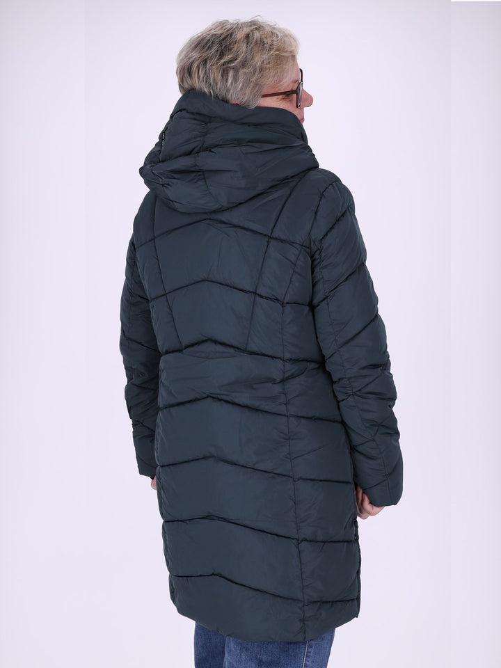 Damen Steppjacke mit Kontrast-Velvetfutter – Dunkles Petrol | Wasserabweisend