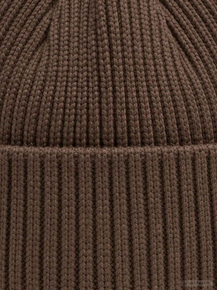 Strickmütze Damen mit Herz Ton-in-Ton – Coffee
