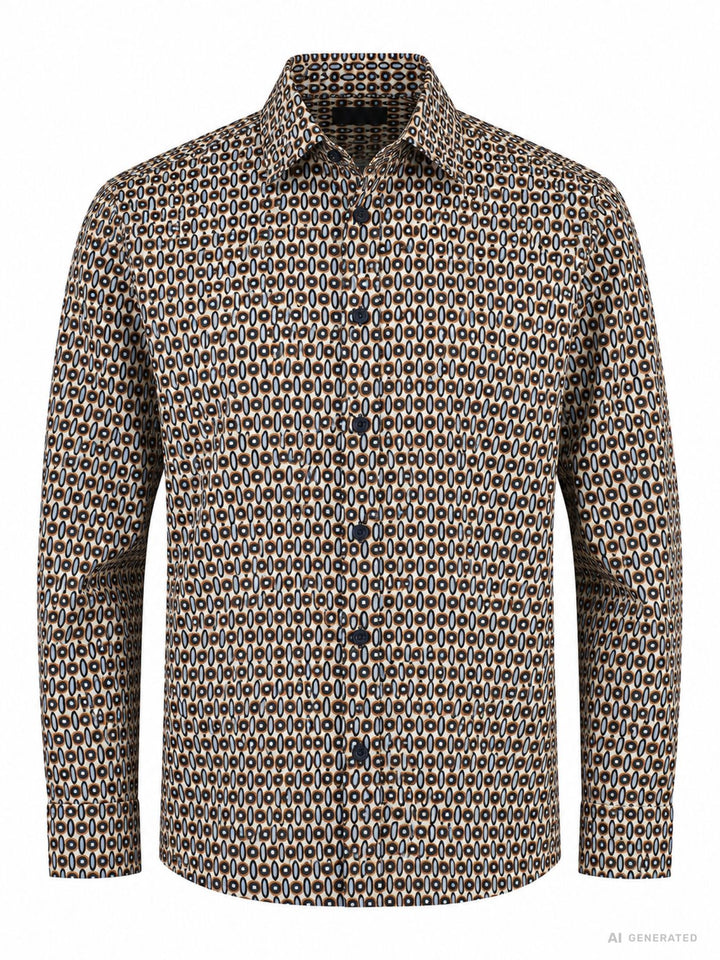 Hemd Herren Retromuster